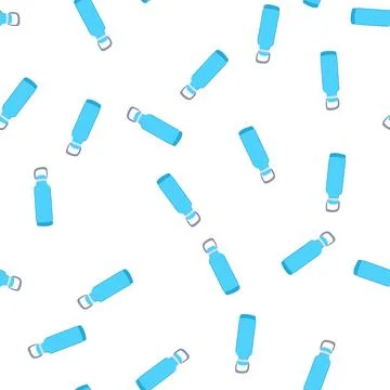 Pattern mockup reusable water bottle cartoon vector Stock Illustration