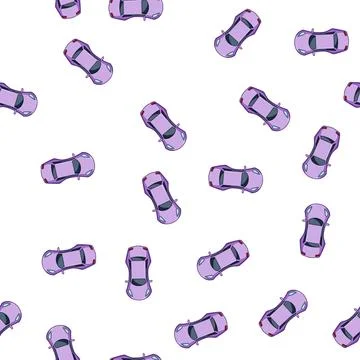 Pattern model car top view cartoon vector Stock Illustration