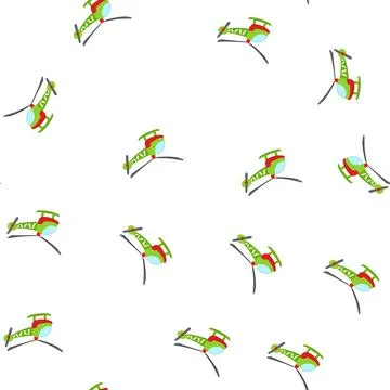 Pattern model helicopter toy cartoon vector Stock Illustration