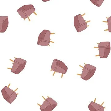 Pattern modern accent chair cartoon vector 库存插图