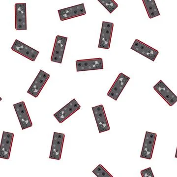 Pattern modern audio interface cartoon vector Stock Illustration