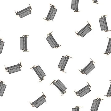 Pattern modern couch leather cartoon vector Stock Illustration