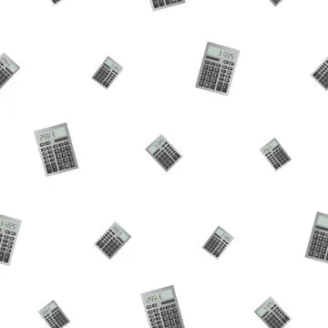 Pattern of modern digital calculator with symbols on the keys or without symbols Illustrazione stock