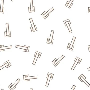 Pattern Modern door handle lever for access and security Stock Illustration
