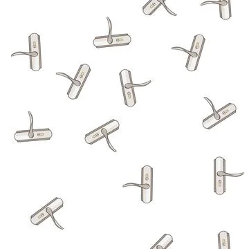 Pattern Modern door handle offering security and access Illustration