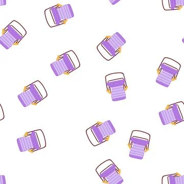 Pattern modern folding chair cartoon vector Illustrazione stock