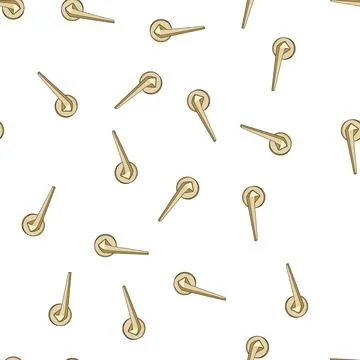 Pattern Modern golden door handle with sharp design Illustration