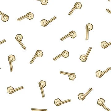Pattern Modern minimalist door handle hardware element Illustration