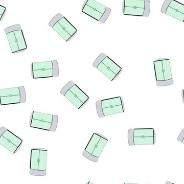 Pattern modern shower cabin cartoon vector Stock Illustration