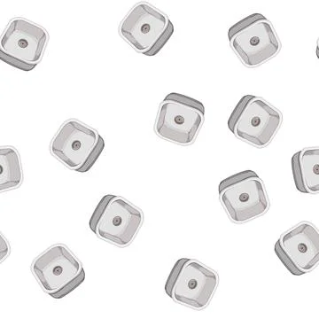 Pattern modern sink ceramic cartoon vector Stock Illustration