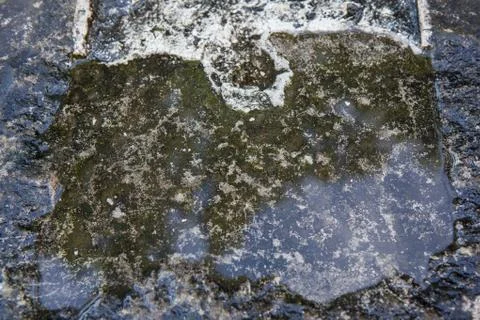 Pattern of modern style design decorative uneven cracked real stone wall surf Stock Photos