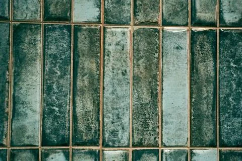 A pattern of modern vertical rectangular malachite tiles. Realistic textur... Stock Photos