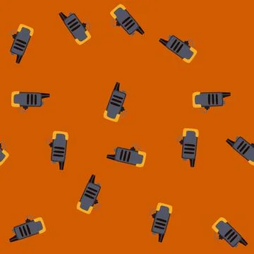 Pattern modern walkie talkie device providing instant two way radio communica Stock Illustration