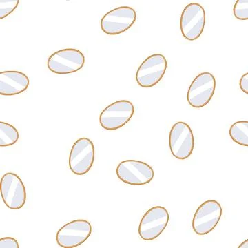 Pattern modern wall mirror cartoon vector Stock Illustration