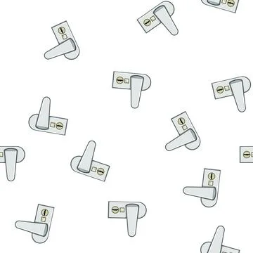 Pattern Modern window lock mechanism providing home security solution 库存插图