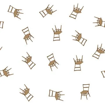 Pattern modern wooden chair cartoon vector 스톡 일러스트