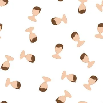 Pattern mohawk hairstyles for kid boy cartoon vector Stock Illustration
