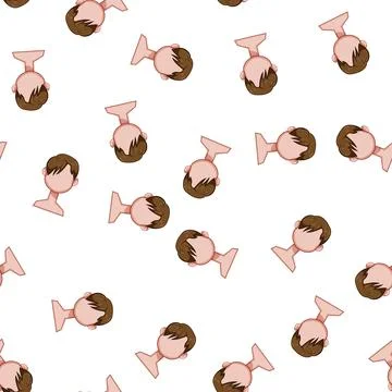 Pattern mohawk hairstyles for kid boy cartoon vector Stock Illustration