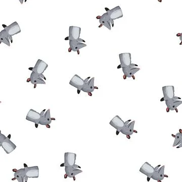 Pattern mole hand puppet cartoon vector 스톡 일러스트