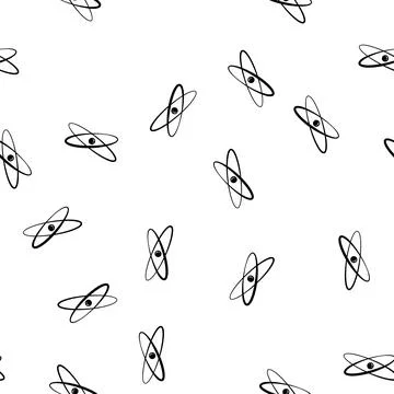 Pattern molecular atom orbit cartoon vector Stock Illustration