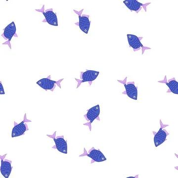 Pattern molly decorative fish cartoon vector Stock Illustration