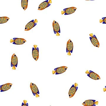 Pattern molly decorative fish cartoon vector Stock Illustration