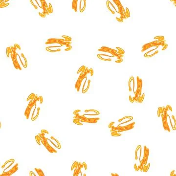 Pattern molten lava puddle cartoon vector イラスト素材