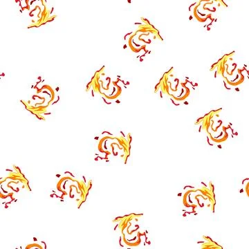 Pattern molten liquid lava cartoon vector イラスト素材