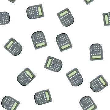 Pattern money calculator device cartoon vector 스톡 일러스트