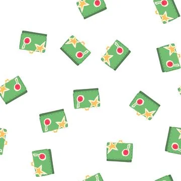 Pattern money wallet cartoon vector Stockillustratie