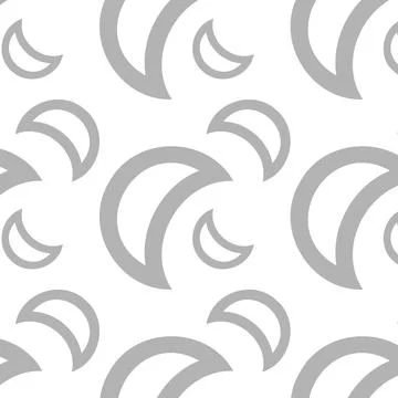 Pattern moon simple shapes gray background wrapping paper Stock Illustration