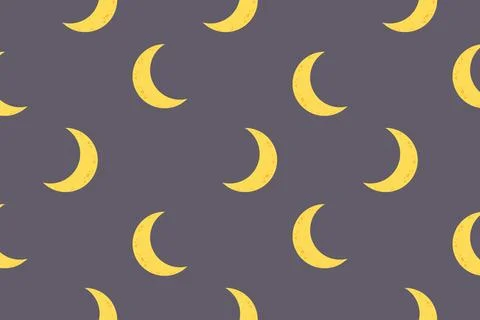 Pattern of moons. Vector illustration. Illustrazione stock