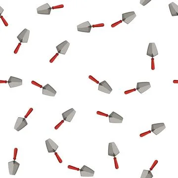 Pattern mortar trowel cement cartoon vector Stock Illustration