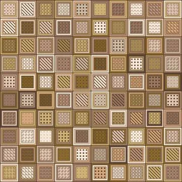 Pattern Mosaic Bricks Stockillustratie