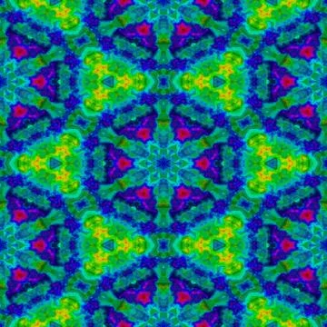 Pattern mosaic kaleidoscopic seamless generated texture, ornament, fragile, f Stock Illustration