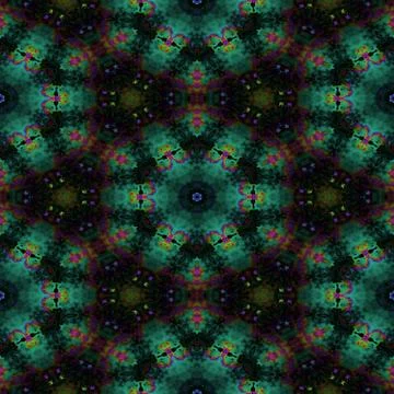 Pattern mosaic kaleidoscopic seamless generated texture, ornament, fragile, f Stock Illustration