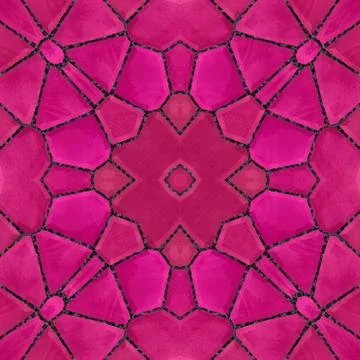 Pattern mosaic kaleidoscopic seamless generated texture, ornament, fragile, f Stock Illustration