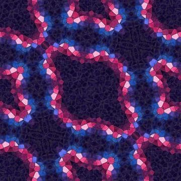 Pattern mosaic kaleidoscopic seamless generated texture, ornament, fragile, f Stock Illustration