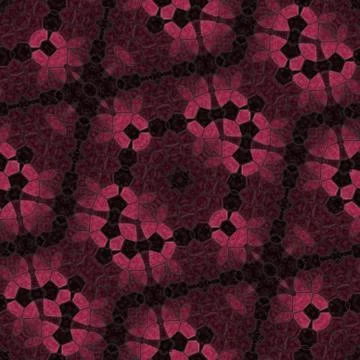 Pattern mosaic kaleidoscopic seamless generated texture, ornament, fragile, f Stock Illustration