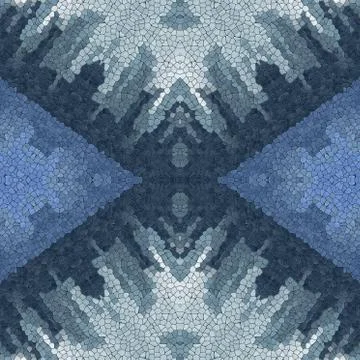 Pattern mosaic kaleidoscopic seamless generated texture, ornament, fragile, f Stock Illustration