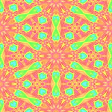 Pattern mosaic kaleidoscopic seamless generated texture, ornament, fragile, f Stock Illustration