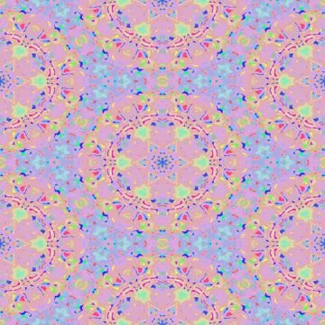 Pattern mosaic kaleidoscopic seamless generated texture, ornament, fragile, f Stock Illustration
