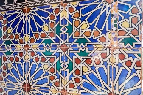 Pattern of a mosaic in Moroccan style. Stock Photos