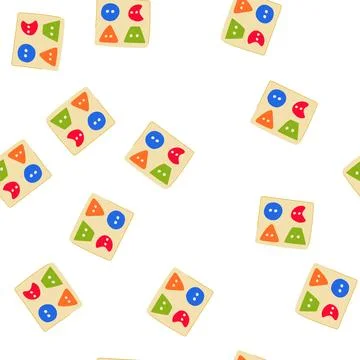 Pattern motor shape sorter cartoon vector Stock Illustration