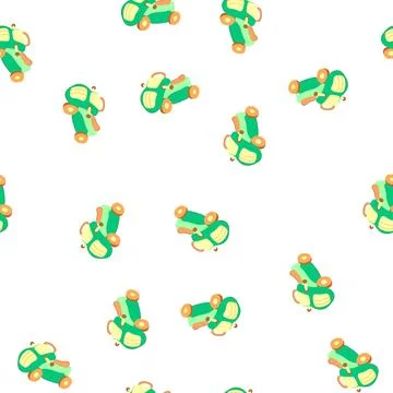 Pattern motorcycle ride on toy cartoon vector Illustrazione stock
