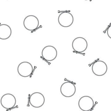 Pattern mount pipe clamp cartoon vector Stock Illustration
