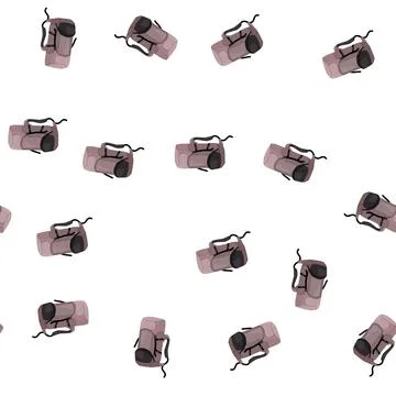Pattern mountain backpack camp cartoon vector Illustrazione stock