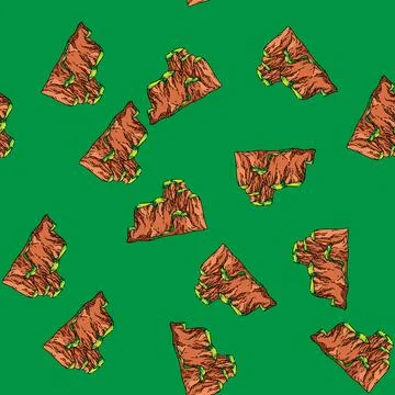 Pattern mountain landscape sketch hand drawn 스톡 일러스트
