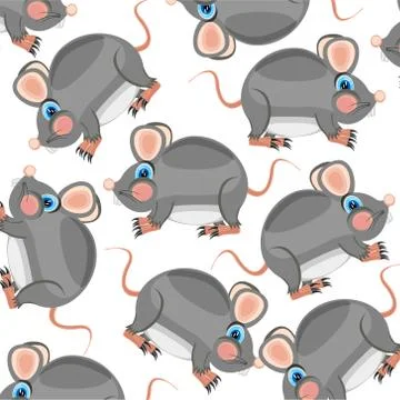 Pattern from mouses Stock Illustration