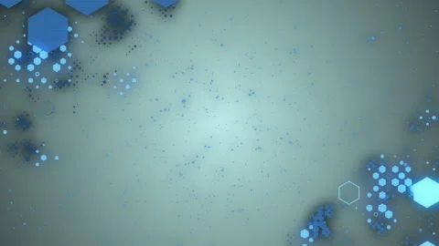 Pattern of moving and pulsating in space hexahedrons. Presentation, business Stock Footage 87836694